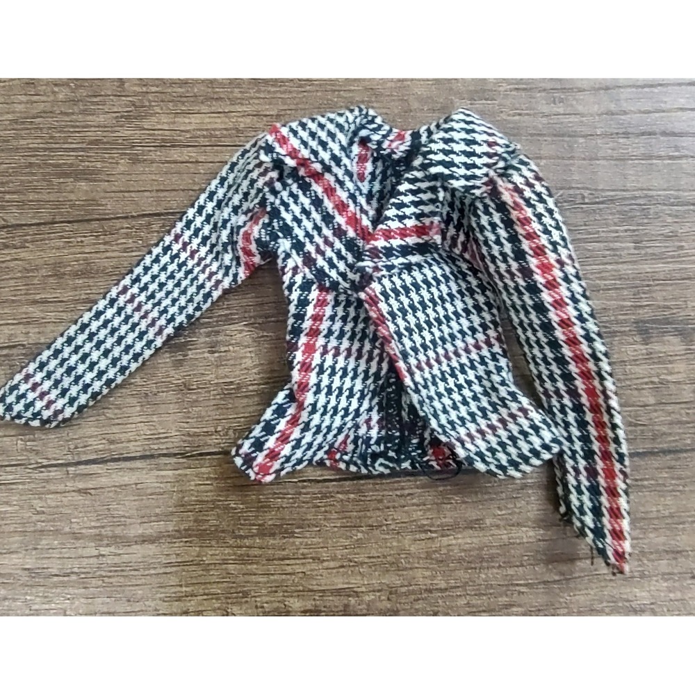 Red Plaid Blazer For 11 inch Fashion Doll Z34
